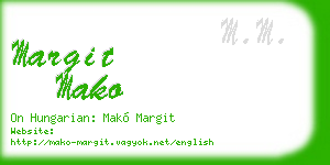 margit mako business card